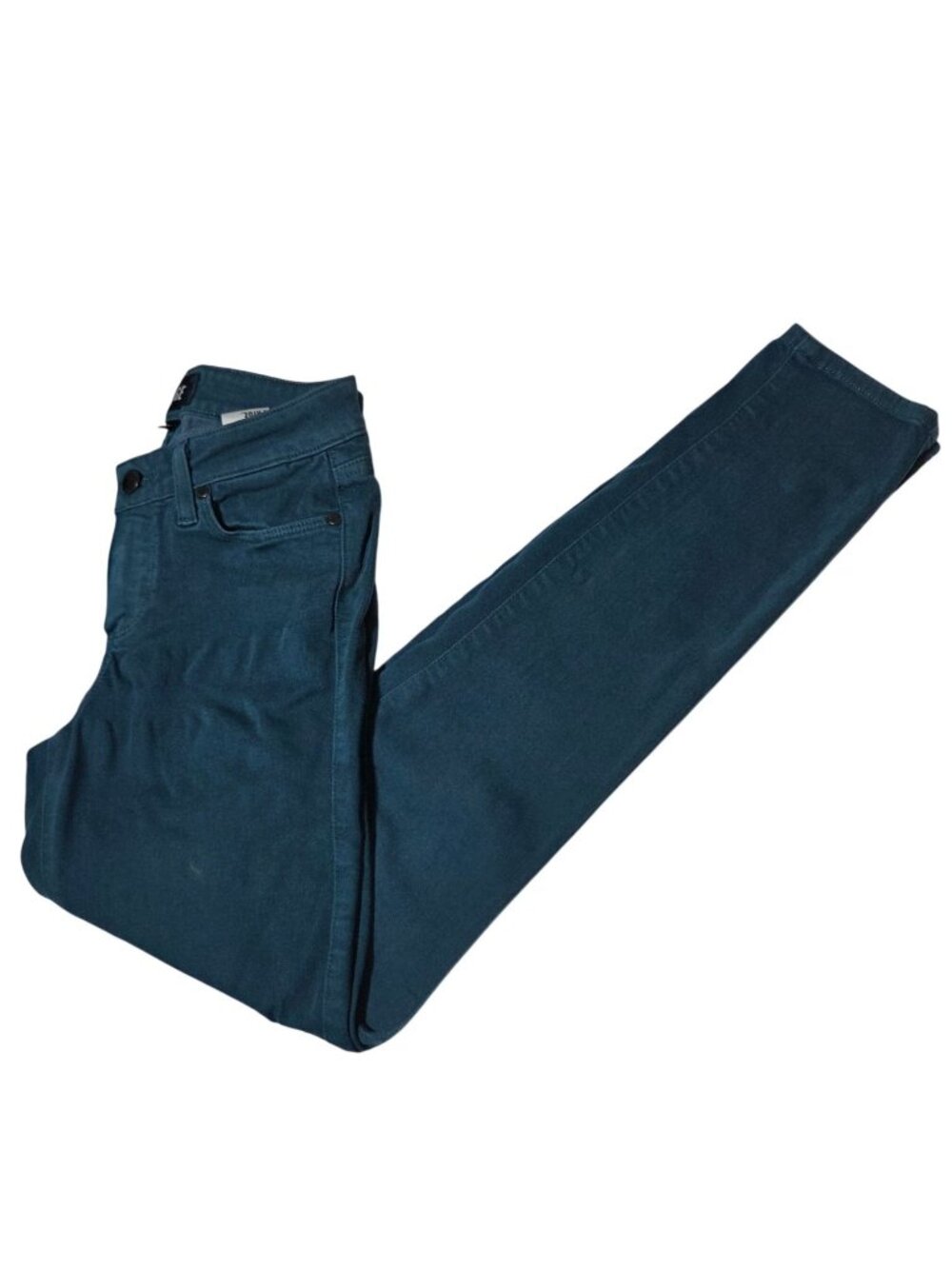Paige Verdugo Ankle Skinny Jeans Size 24 Skinny Low Rise Teal Green Denim Pants